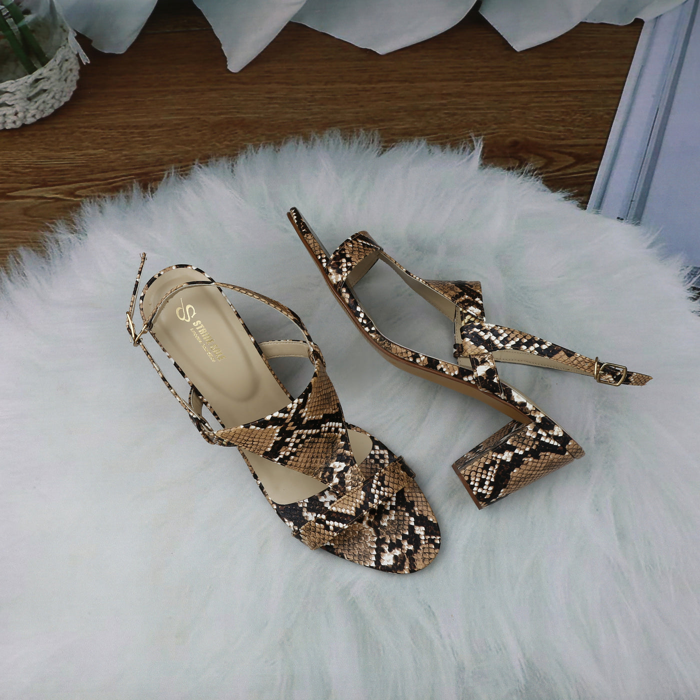 Strut in Style with Luxe Snakeskin Block Heels!